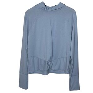 Title‎ Nine  Women's Light Blue Tie Hem Long Sleeve Top Size L
